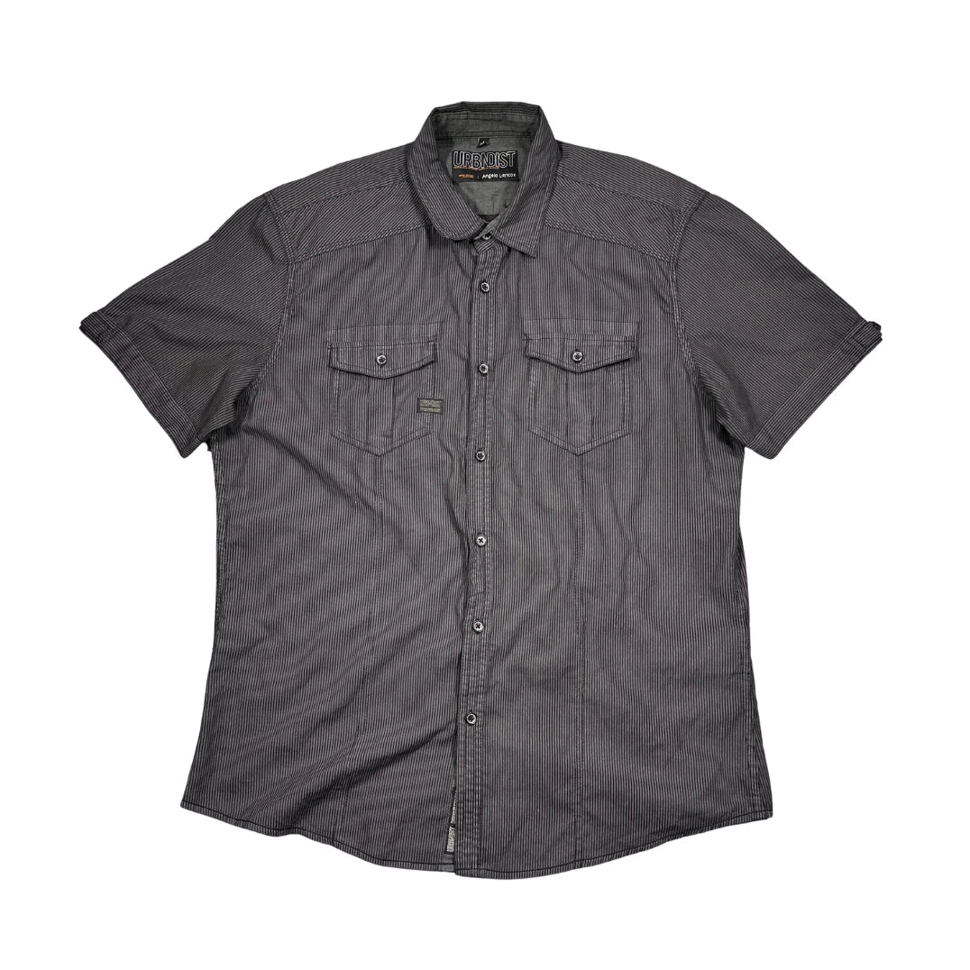 URBNDIST® Grey Striped Utility Shirt (L)