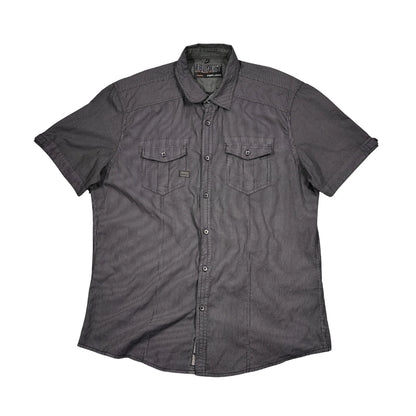 URBNDIST® Grey Striped Utility Shirt (L)