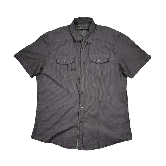 URBNDIST® Grey Striped Utility Shirt (L)