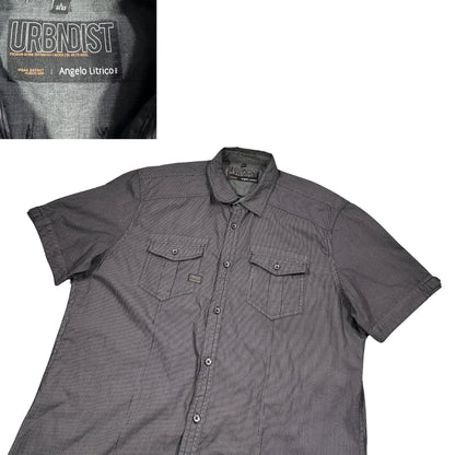 URBNDIST® Grey Striped Utility Shirt (L)