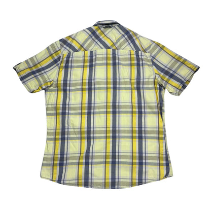 Engbers® Yellow Blue Plaid Casual Shirt (L)