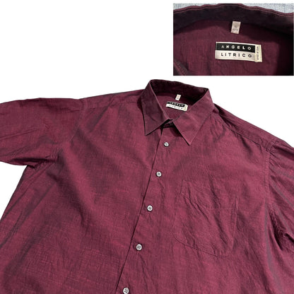 Angelo Litrico® Burgundy Short Sleeve Shirt (XL)