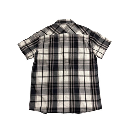Eighty Eight® Grey Plaid Short Sleeve Shirt (L)