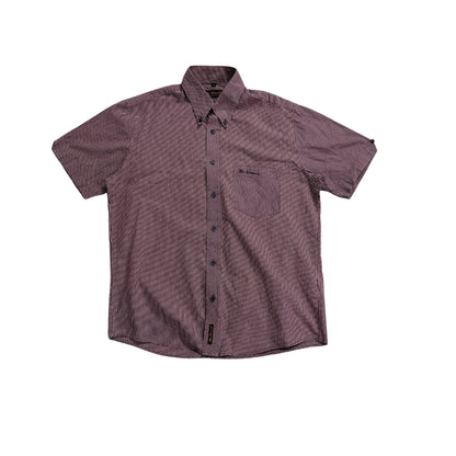 Ben Sherman® Maroon Micro Check Casual Shirt (M)