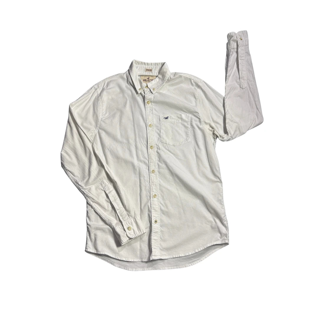 Hollister® White Stretch Casual Shirt (M)