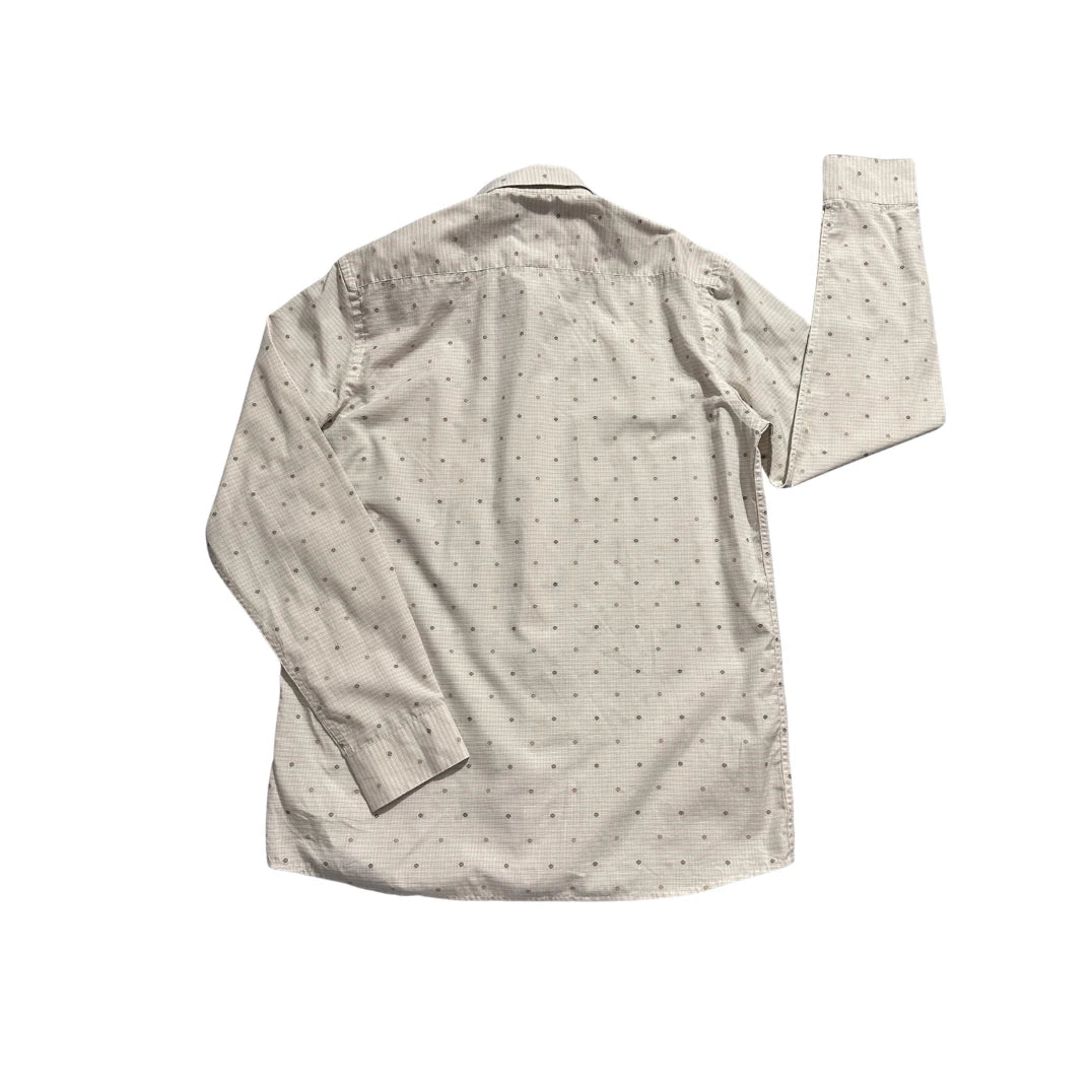 Arrow® Beige Printed Formal Shirt (M)