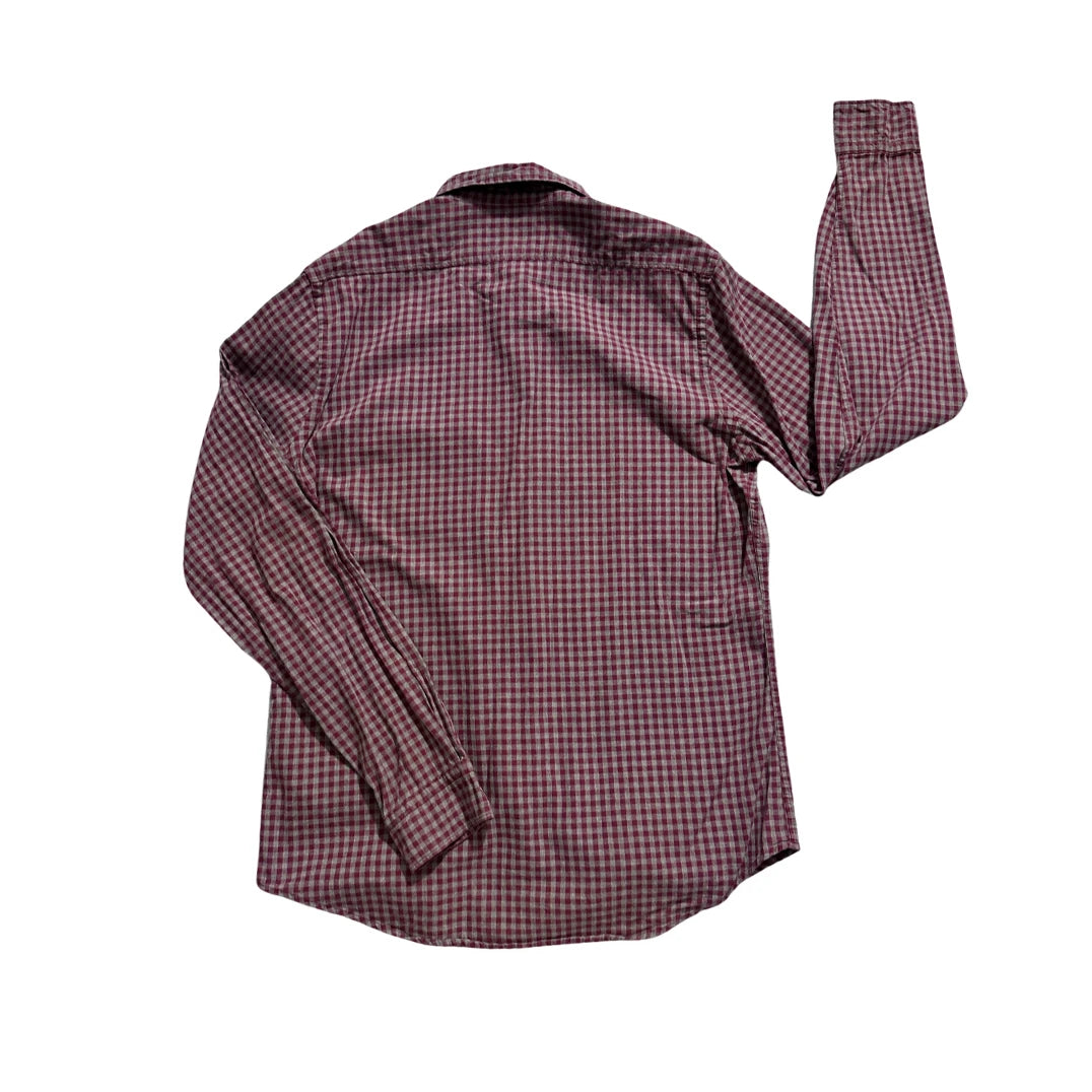 Express® Maroon Check Casual Shirt (M)