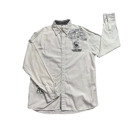 DC Wear® White Graphic Casual Shirt (M)