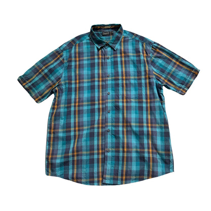 Watsons® Blue Plaid Short Sleeve Shirt (XL)