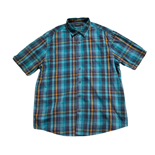 Watsons® Blue Plaid Short Sleeve Shirt (XL)