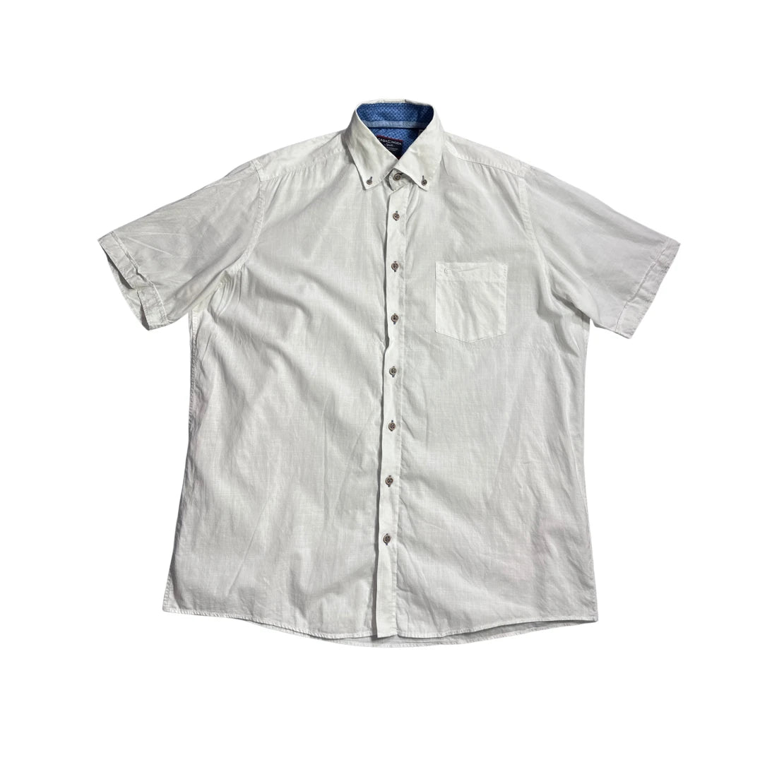 Casa Moda® White Comfort Fit Short Sleeve Shirt (L)