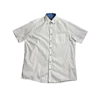 Casa Moda® White Comfort Fit Short Sleeve Shirt (L)