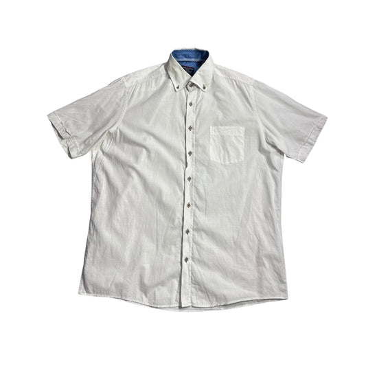 Casa Moda® White Comfort Fit Short Sleeve Shirt (L)