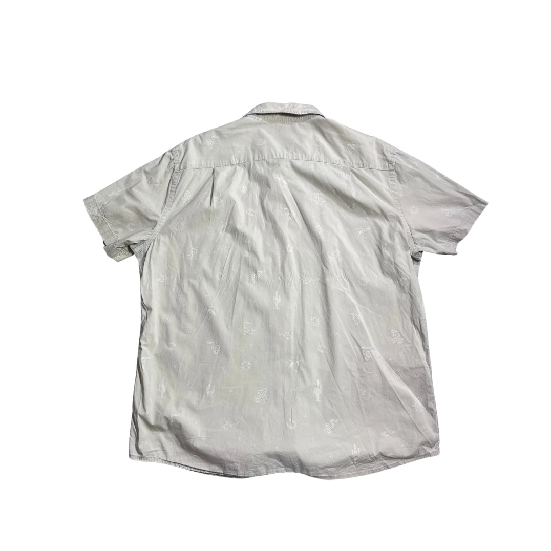 Sonoma® Light Grey Printed Casual Shirt (XL)