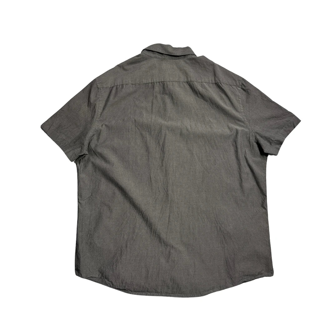Express® Charcoal Short Sleeve Casual Shirt(L)