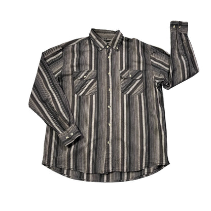 Marcel Battiston® Grey Striped Casual Shirt(XL)