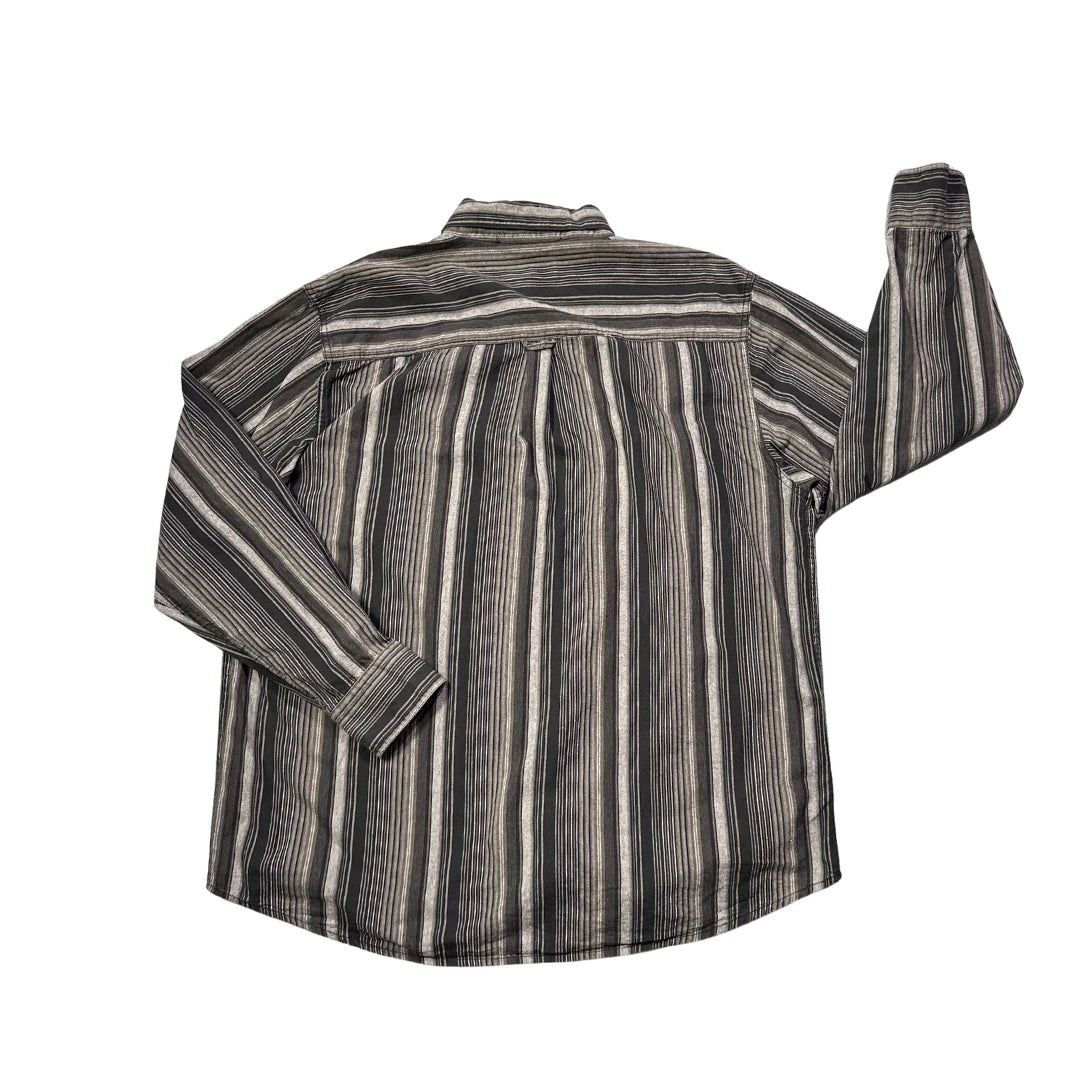 Marcel Battiston® Grey Striped Casual Shirt(XL)