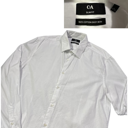 C&A® White Slim Fit Dress Shirt(L)