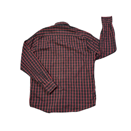 Mentor® Black Red Check Casual Shirt(L)