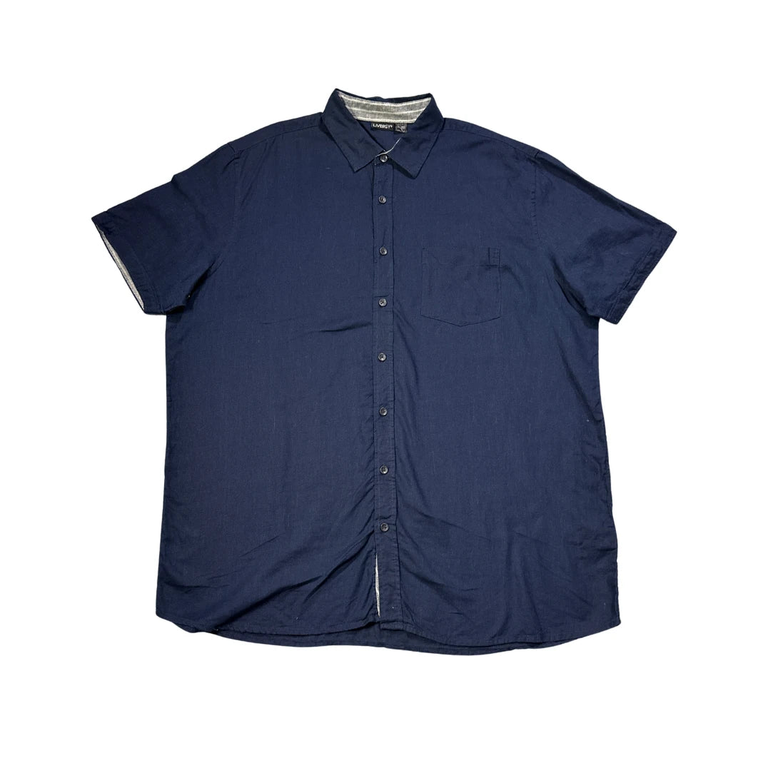 Livergy® Navy Short Sleeve Casual Shirt(XL)