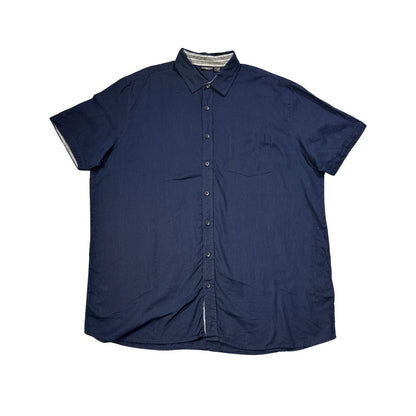Livergy® Navy Short Sleeve Casual Shirt(XL)