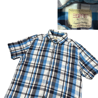 Esprit® Blue Plaid Casual Shirt(M)