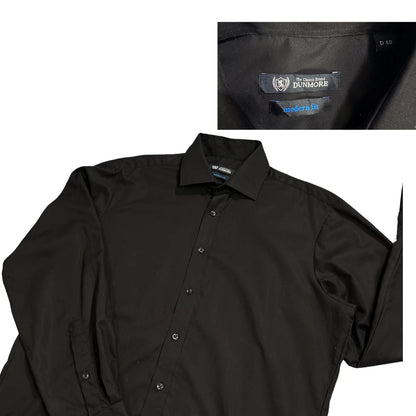 Dunmore® Black Modern Fit Dress Shirt (L)