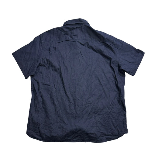 Canda® Navy Blue Short Sleeve Button-Down Shirt (XL)