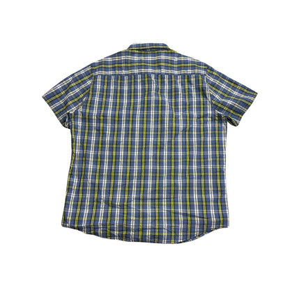 Identic Indigo Beach® Blue Checked Short Sleeve Shirt(2XL)