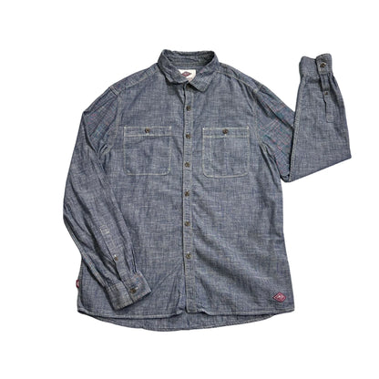 Union Works® Blue Chambray Long Sleeve Shirt(M)
