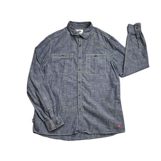 Union Works® Blue Chambray Long Sleeve Shirt(M)