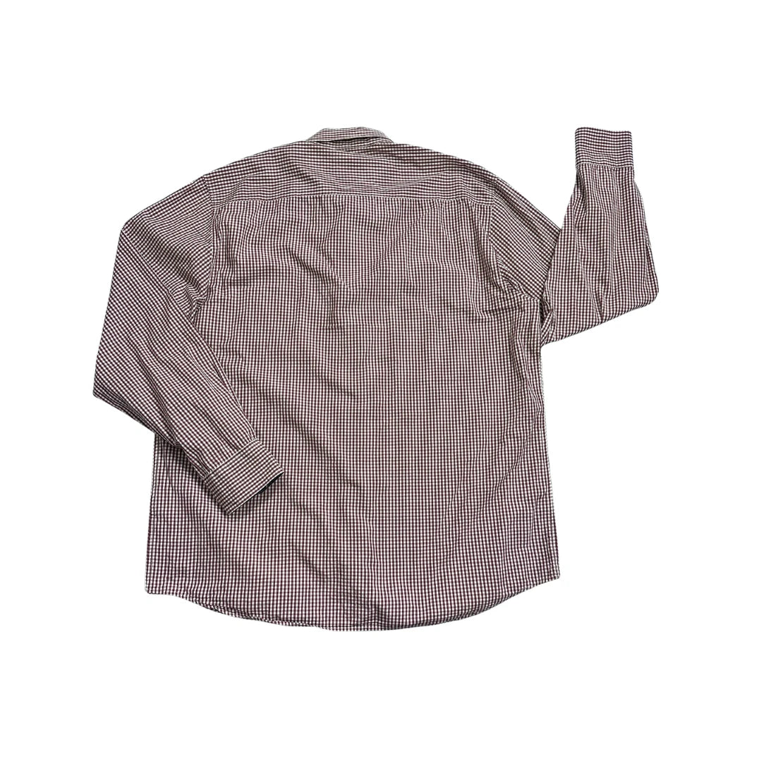 Lerros® Burgundy Checked Long Sleeve Shirt(XL)