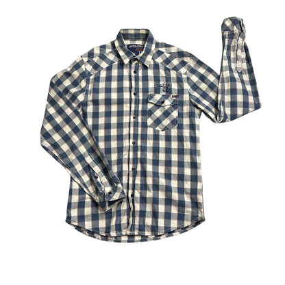 Jack & Jones® Blue White Checked Casual Shirt(S)