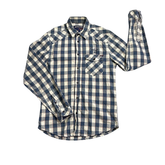 Jack & Jones® Blue White Checked Casual Shirt(S)
