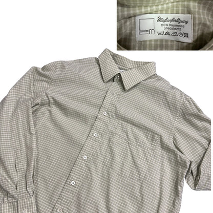 Creation M® Light Beige Micro Check Dress Shirt(L)