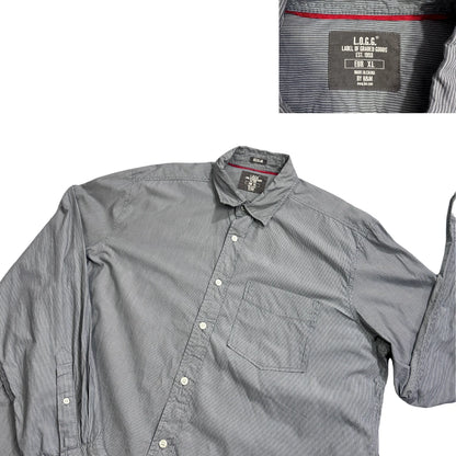 L.O.G.G.® Grey Pinstripe Regular Fit Shirt(XL)