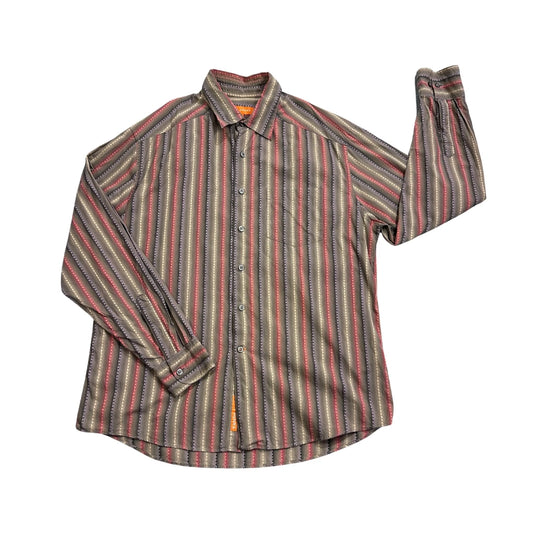 John Henry® Multicolor Striped Long Sleeve Shirt(L)