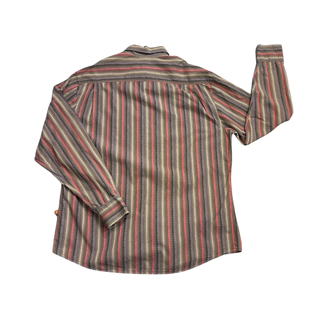 John Henry® Multicolor Striped Long Sleeve Shirt(L)