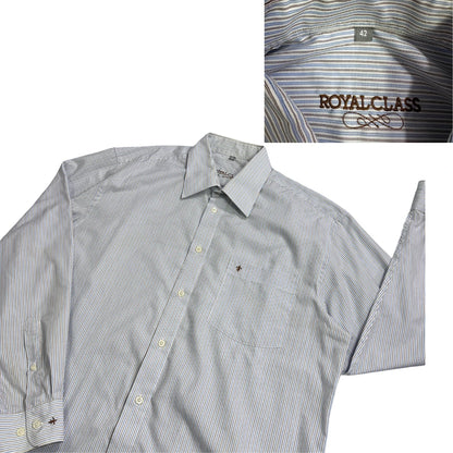 Royal Class® Light Blue Striped Formal Shirt(L)