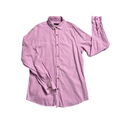 Trendyol Man® Light Pink Linen Blend Casual Shirt(S)