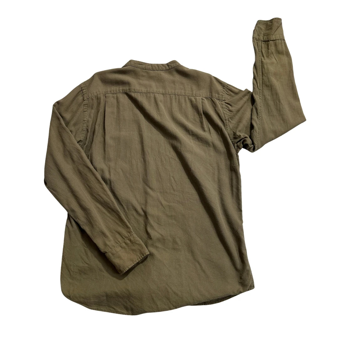 UNIQLO® Olive Green Band Collar Casual Shirt(S)