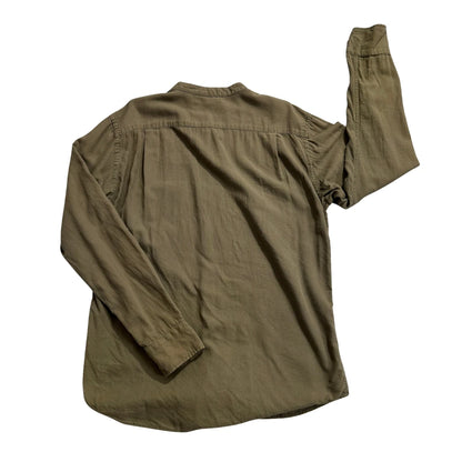 UNIQLO® Olive Green Band Collar Casual Shirt(S)
