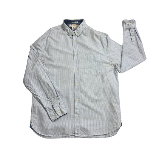 L.O.G.G.® Light Blue Striped Button-Down Shirt(L)