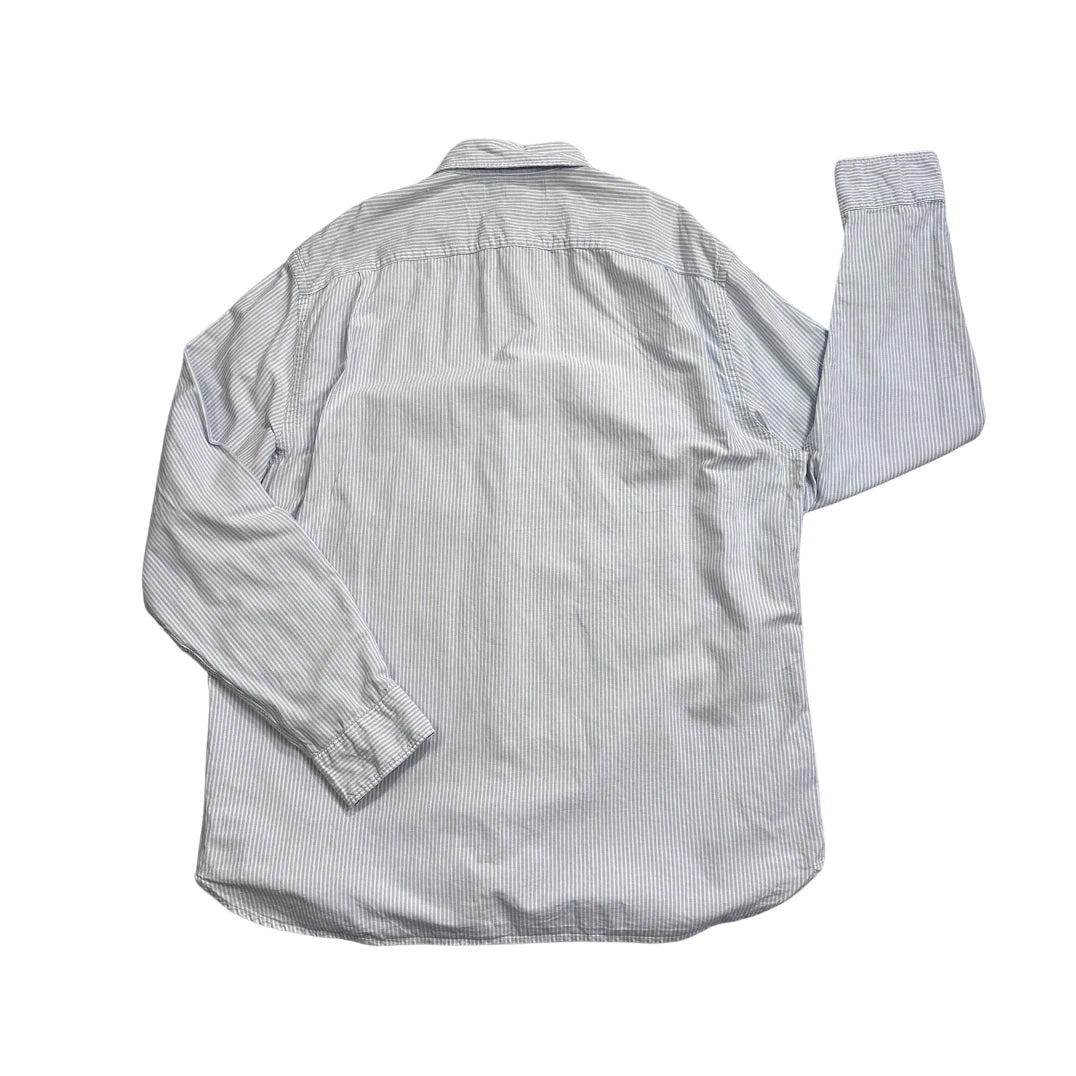L.O.G.G.® Light Blue Striped Button-Down Shirt(L)