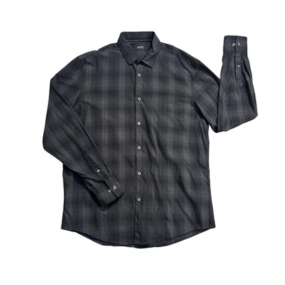Alfani® Charcoal Black Check Formal Shirt(M)