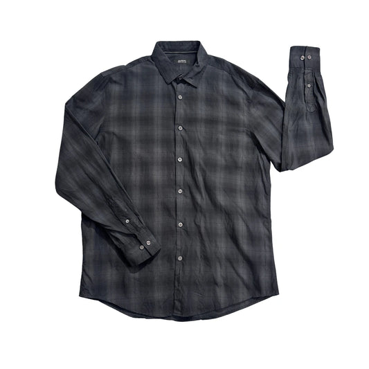 Alfani® Charcoal Black Check Formal Shirt(M)