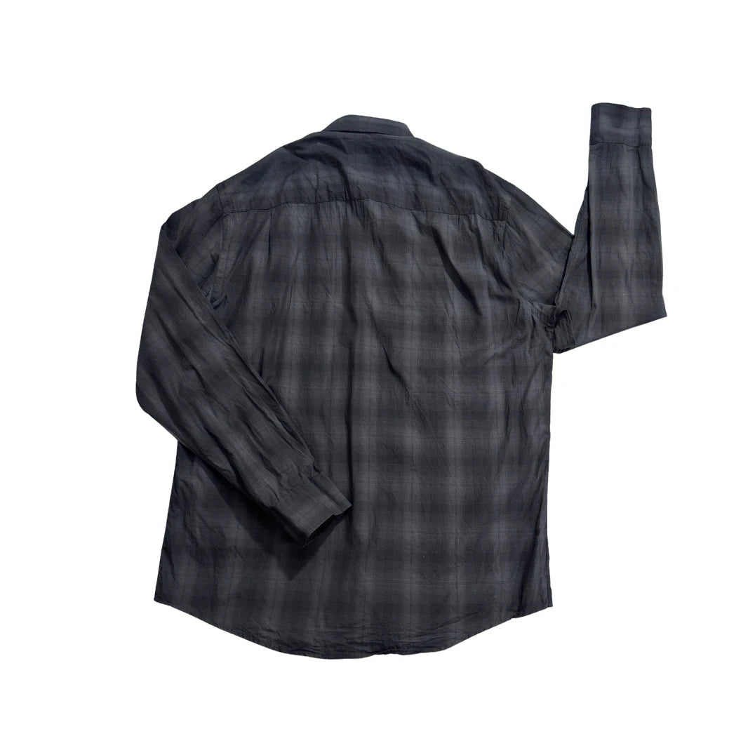Alfani® Charcoal Black Check Formal Shirt(M)
