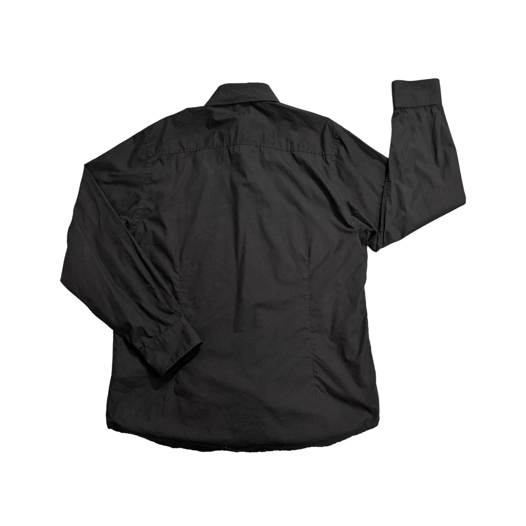 Kenneth Cole® Black Contrast Detail Dress Shirt(XL)