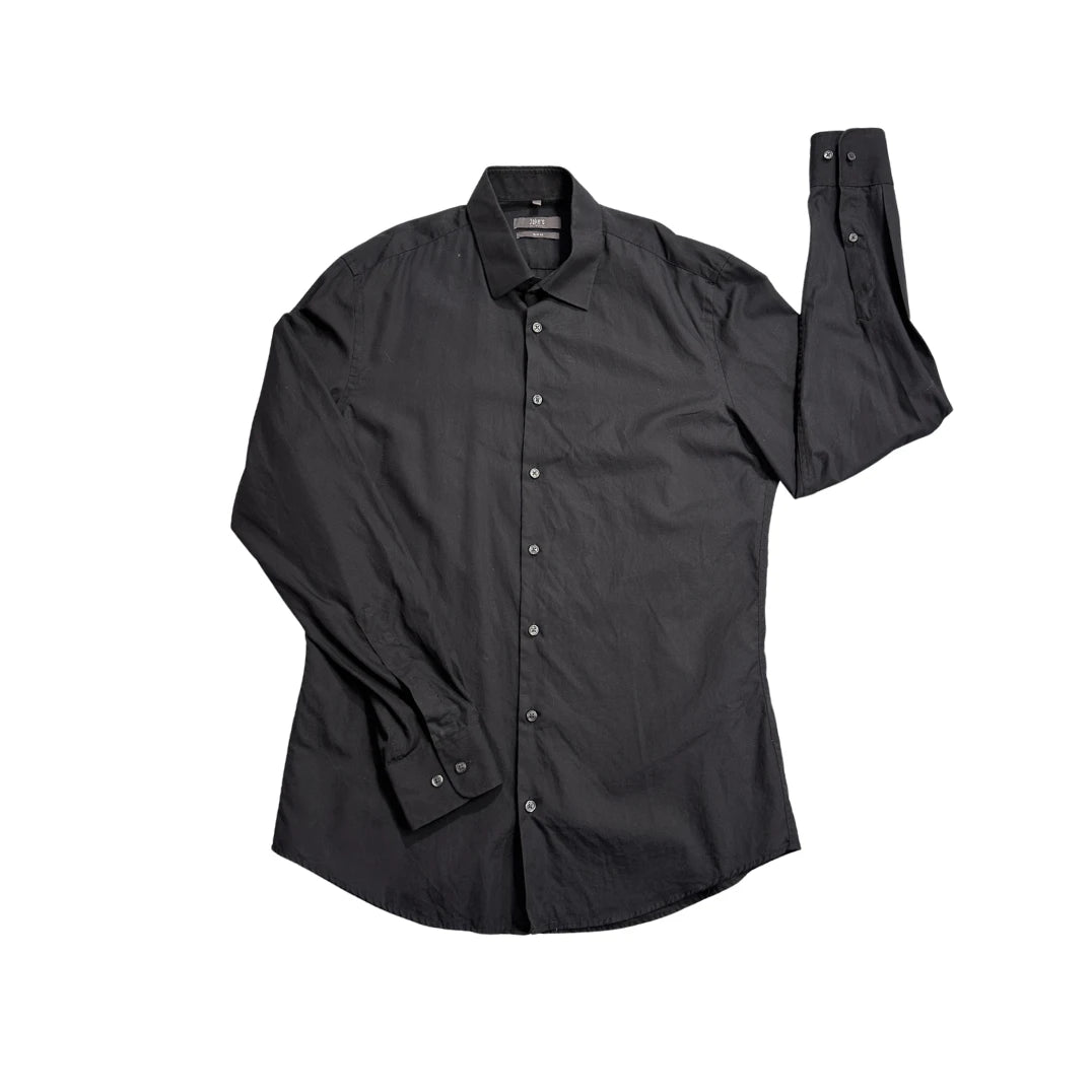 Jake's Collection® Black Slim Fit Dress Shirt(M)