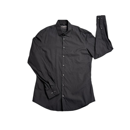 Jake's Collection® Black Slim Fit Dress Shirt(M)